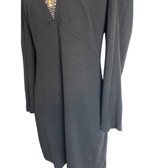 Venus Gladiator Neck Jeweled Cocktail Dress Structured 10 Cut Out Curvy Sexy - Picture 6 of 11